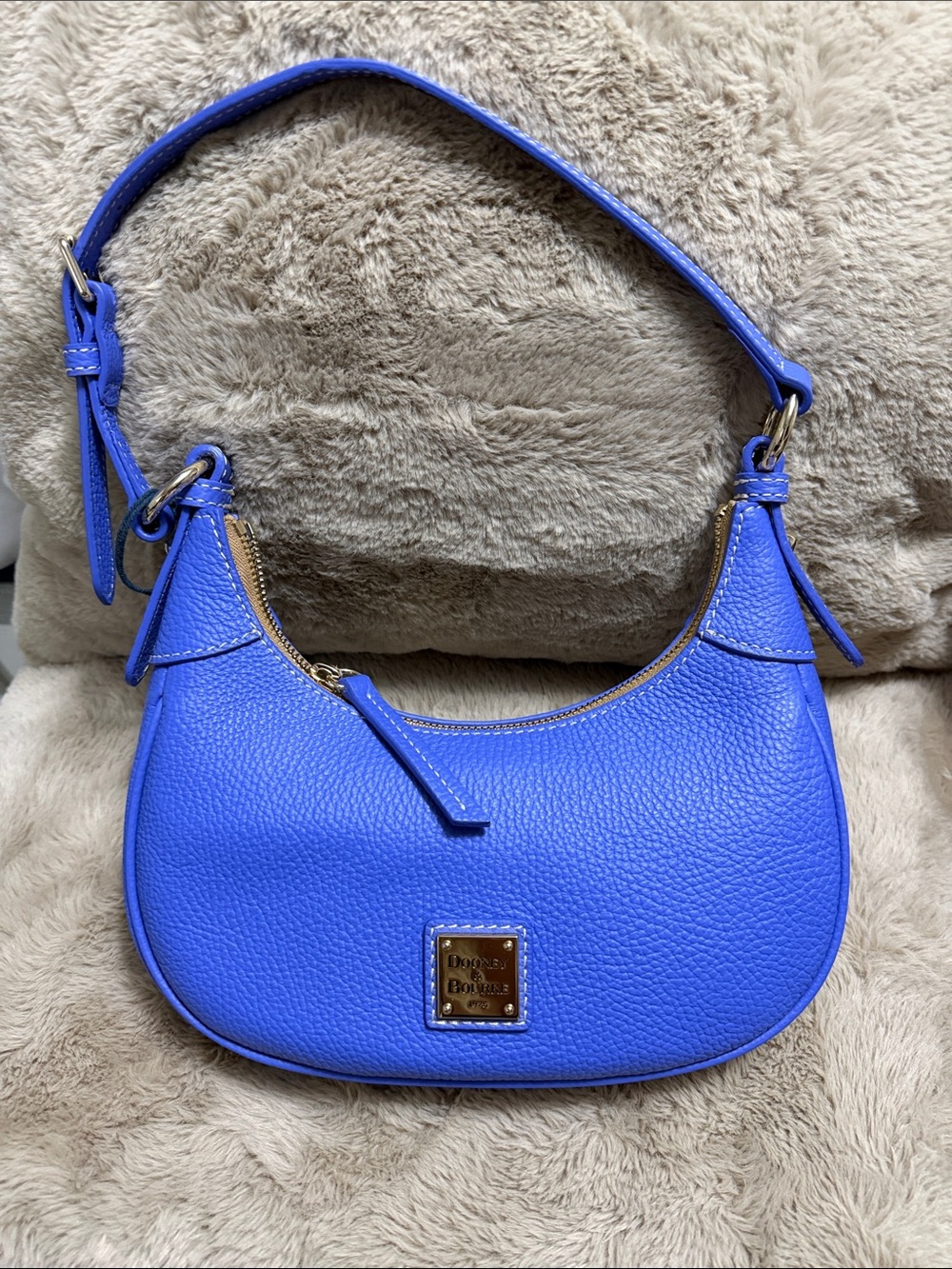 Dooney & Bourke Cobalt Pebbled Leather Shoulder Bag